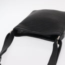 Salvatore Ferragamo Gancini Shoulder Bag Leather Black Silver Auth gh1244-6