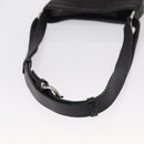 Salvatore Ferragamo Gancini Shoulder Bag Leather Black Silver Auth gh1244-7