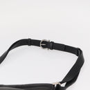 Salvatore Ferragamo Gancini Shoulder Bag Leather Black Silver Auth gh1244-8