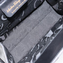 Salvatore Ferragamo Vala Hand Bag Leather Black Gold Auth gh1245-16