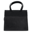Salvatore Ferragamo Vala Hand Bag Leather Black Gold Auth gh1245-3