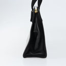 Salvatore Ferragamo Vala Hand Bag Leather Black Gold Auth gh1245-4