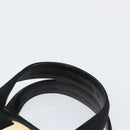 Salvatore Ferragamo Vala Hand Bag Leather Black Gold Auth gh1245-8