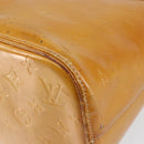 LOUIS VUITTON Monogram Vernis Houston Hand Bag Beige M91004 LV Auth gh1246-14