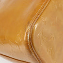 LOUIS VUITTON Monogram Vernis Houston Hand Bag Beige M91004 LV Auth gh1246-17
