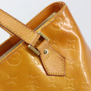 LOUIS VUITTON Monogram Vernis Houston Hand Bag Beige M91004 LV Auth gh1246-18