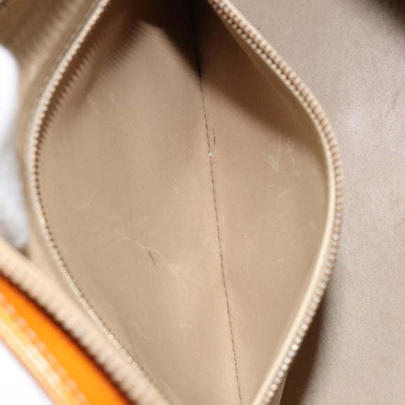 LOUIS VUITTON Monogram Vernis Houston Hand Bag Beige M91004 LV Auth gh1246