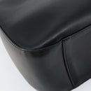 BURBERRY Shoulder Bag Leather Black Silver Auth gh1248-14