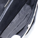BURBERRY Shoulder Bag Leather Black Silver Auth gh1248-11