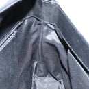 BURBERRY Shoulder Bag Leather Black Silver Auth gh1248-16