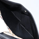 BURBERRY Shoulder Bag Leather Black Silver Auth gh1248-20