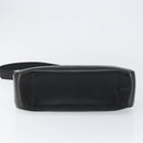 BURBERRY Shoulder Bag Leather Black Silver Auth gh1248-9