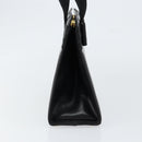 Salvatore Ferragamo Vala Hand Bag Leather Black Gold Auth gh1249-4