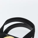 Salvatore Ferragamo Vala Hand Bag Leather Black Gold Auth gh1249-8