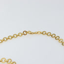 Salvatore Ferragamo Vala Chain Embossed Bag Leather Brown Gold Auth gh1250-8