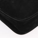 Salvatore Ferragamo Vala Shoulder Bag Suede Black Gold Auth gh1251-12