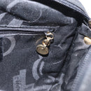 Salvatore Ferragamo Vala Shoulder Bag Suede Black Gold Auth gh1251-20