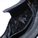 Salvatore Ferragamo Vala Shoulder Bag Suede Black Gold Auth gh1251-21