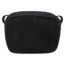 Salvatore Ferragamo Vala Shoulder Bag Suede Black Gold Auth gh1251-3