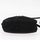 Salvatore Ferragamo Vala Shoulder Bag Suede Black Gold Auth gh1251-9