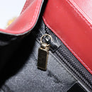 Salvatore Ferragamo Gancini Chain Shoulder Bag Leather Bordeaux Gold Auth gh1253-20