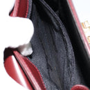 Salvatore Ferragamo Gancini Chain Shoulder Bag Leather Bordeaux Gold Auth gh1253-21