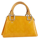 LOUIS VUITTON Monogram Vernis Mini Forsythe Hand Bag Jaune M91114 LV Auth gh1254-1