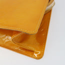 LOUIS VUITTON Monogram Vernis Mini Forsythe Hand Bag Jaune M91114 LV Auth gh1254-14