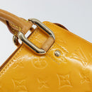 LOUIS VUITTON Monogram Vernis Mini Forsythe Hand Bag Jaune M91114 LV Auth gh1254-18
