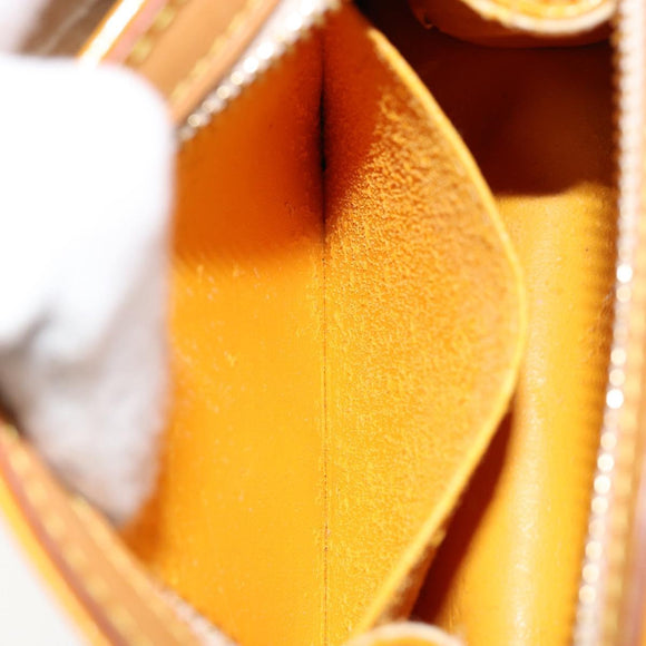 LOUIS VUITTON Monogram Vernis Mini Forsythe Hand Bag Jaune M91114 LV Auth gh1254