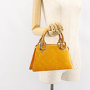 LOUIS VUITTON Monogram Vernis Mini Forsythe Hand Bag Jaune M91114 LV Auth gh1254-22