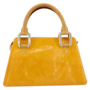 LOUIS VUITTON Monogram Vernis Mini Forsythe Hand Bag Jaune M91114 LV Auth gh1254-2