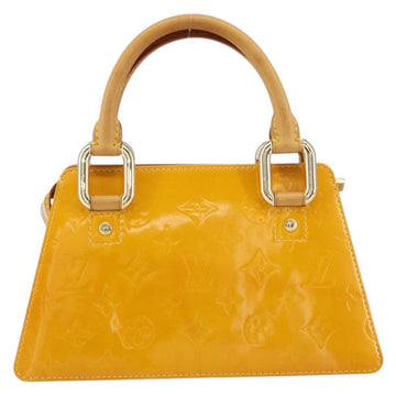 LOUIS VUITTON Monogram Vernis Mini Forsythe Hand Bag Jaune M91114 LV Auth gh1254 - 0