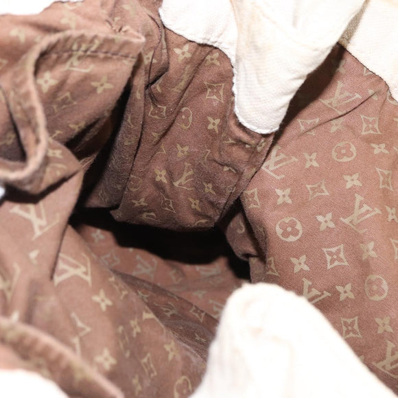 LOUIS VUITTON Cruise Line Globe Shopper GM Bag Canvas Beige M95110 Auth gh1261