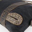 FENDI Zucca Canvas Zucchino Canvas Hand Bag Black Brown Auth gh1262-9
