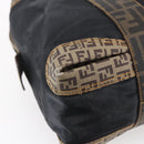 FENDI Zucca Canvas Zucchino Canvas Hand Bag Black Brown Auth gh1262-16