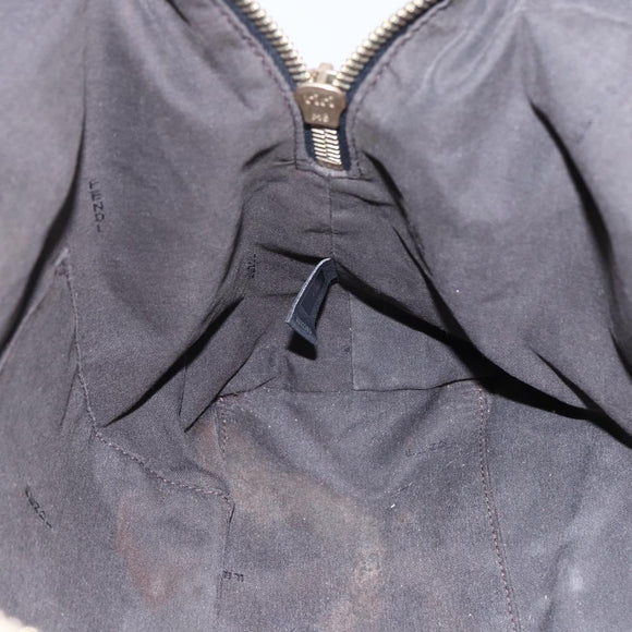 FENDI Zucca Canvas Zucchino Canvas Hand Bag Black Brown Auth gh1262