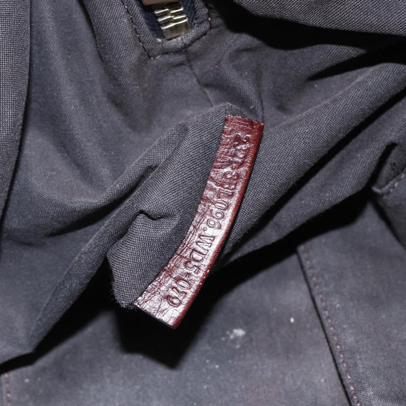 FENDI Zucca Canvas Zucchino Canvas Hand Bag Black Brown Auth gh1262