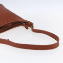 Coach Shoulder Bag Leather Brown Gold Auth gh1263-7
