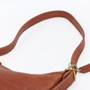 Coach Shoulder Bag Leather Brown Gold Auth gh1263-8