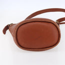 Coach Shoulder Bag Leather Brown Gold Auth gh1263-9