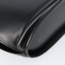 BALLY Hand Bag Leather Black Gold Auth gh1264-17