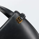 BALLY Hand Bag Leather Black Gold Auth gh1264-18