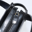 BALLY Hand Bag Leather Black Gold Auth gh1264-9