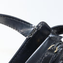 BALLY Hand Bag Leather Black Gold Auth gh1264-10