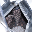 BALLY Hand Bag Leather Black Gold Auth gh1264-20