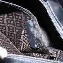 BALLY Hand Bag Leather Black Gold Auth gh1264-12