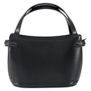 BALLY Hand Bag Leather Black Gold Auth gh1264-2