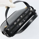 BALLY Hand Bag Leather Black Gold Auth gh1264-6