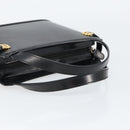 BALLY Hand Bag Leather Black Gold Auth gh1264-7